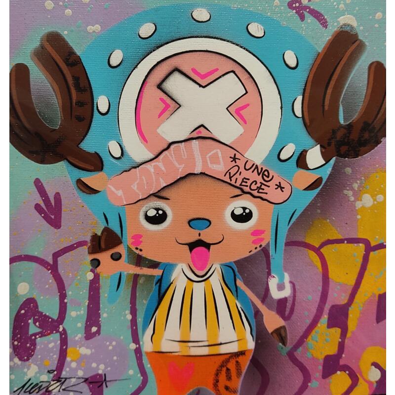 Peinture Tony Chopper par Lemoine Mael | Tableau Pop-art Icones Pop Graffiti Acrylique