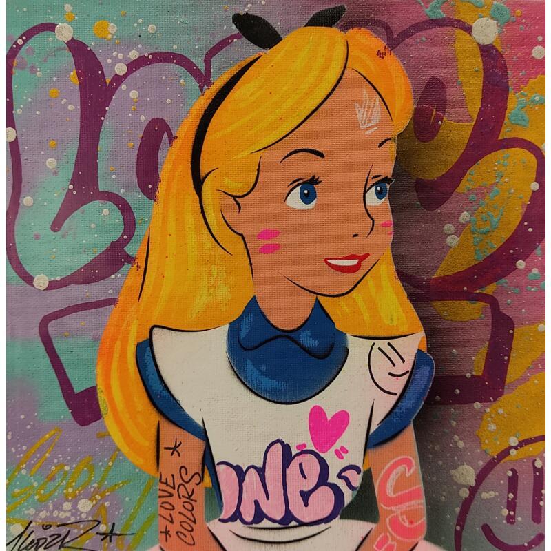 Painting Alice by Lemoine Mael | Painting Pop-art Pop icons Graffiti Acrylic