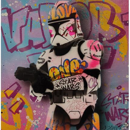 Gemälde Clone 373 von Lemoine Mael | Gemälde Pop-Art Acryl, Graffiti Pop-Ikonen