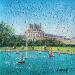 Painting Les bateaux des Tuileries by Dessapt Elika | Painting Impressionism Acrylic Sand