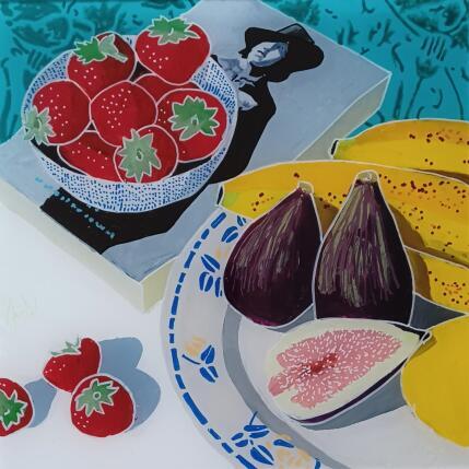 Peinture Oscar choisissait attentivement les fruits par Auriol Philippe | Tableau Figuratif Acrylique, Plexiglas, Posca Natures mortes