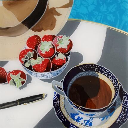 Peinture Le nuage de Chantilly s'étalait sur le papier  par Auriol Philippe | Tableau Figuratif Acrylique, Plexiglas, Posca Natures mortes