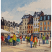 Gemälde Lille en journée von Decoudun Jean charles | Gemälde Figurativ Urban Aquarell