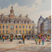 Gemälde Les enfants sur la Place à Lille  von Decoudun Jean charles | Gemälde Figurativ Urban Aquarell