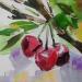 Peinture Red Cherries par Lunetskaya Elena | Tableau Figuratif Huile