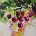 Peinture Cherries in the sun  par Lunetskaya Elena | Tableau Figuratif Huile