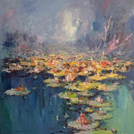 Peinture Symphony on the Water  par Petras Ivica | Tableau Impressionnisme Huile Paysages