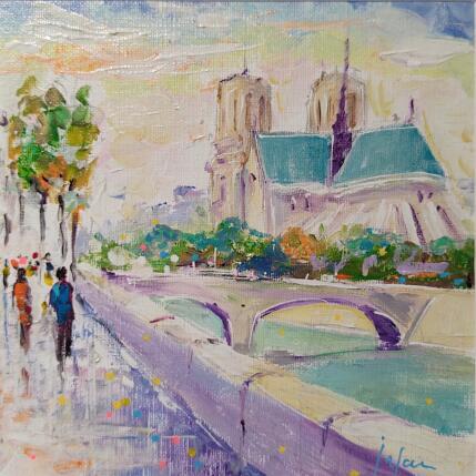 Painting Les quais de Seine by Yavru Irfan | Painting Figurative Oil Pop icons