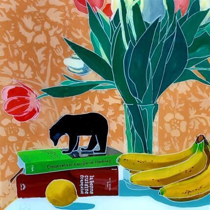 Peinture François parlait sculpture avec David autour d'un Bourguignon par Auriol Philippe | Tableau Figuratif Acrylique, Plexiglas, Posca Natures mortes