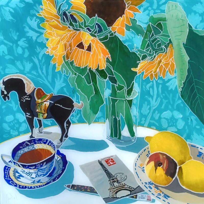 Peinture Gengis comptait les jours par Auriol Philippe | Tableau Figuratif Natures mortes Plexiglas Acrylique Posca