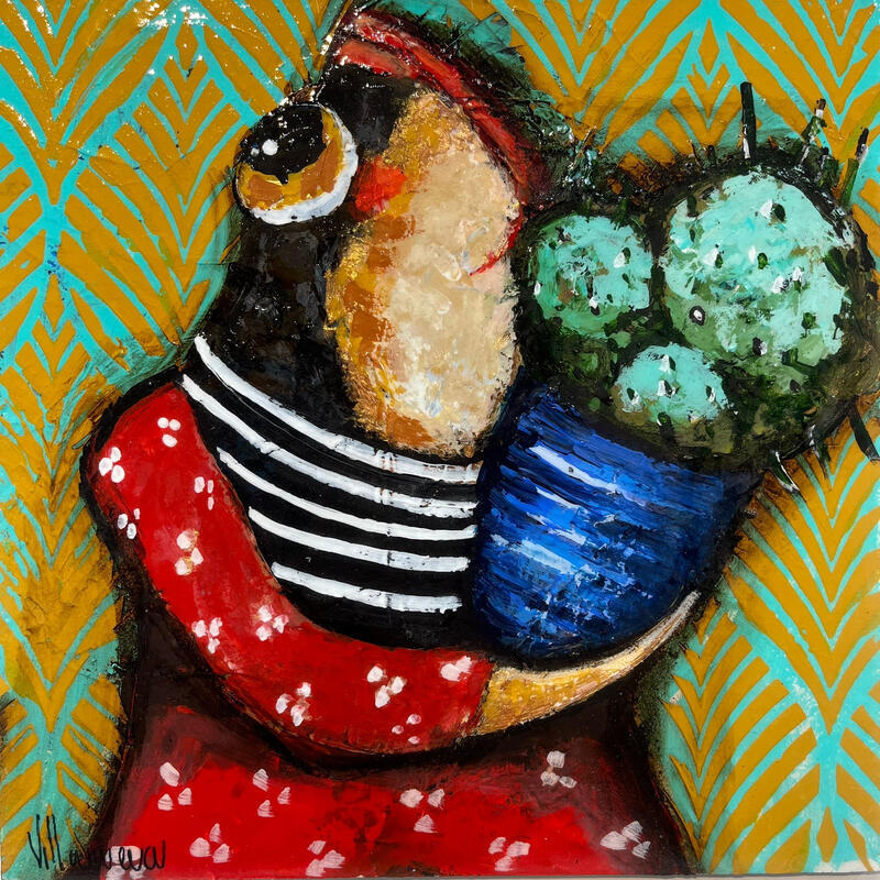 Pintura Corazon espinado por Villanueva Puigdelliura Natalia | Pintura Figurativo