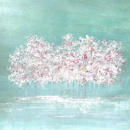 Peinture Bois de rose par Escolier Odile | Tableau Figuratif Acrylique Minimaliste, Nature, Paysages