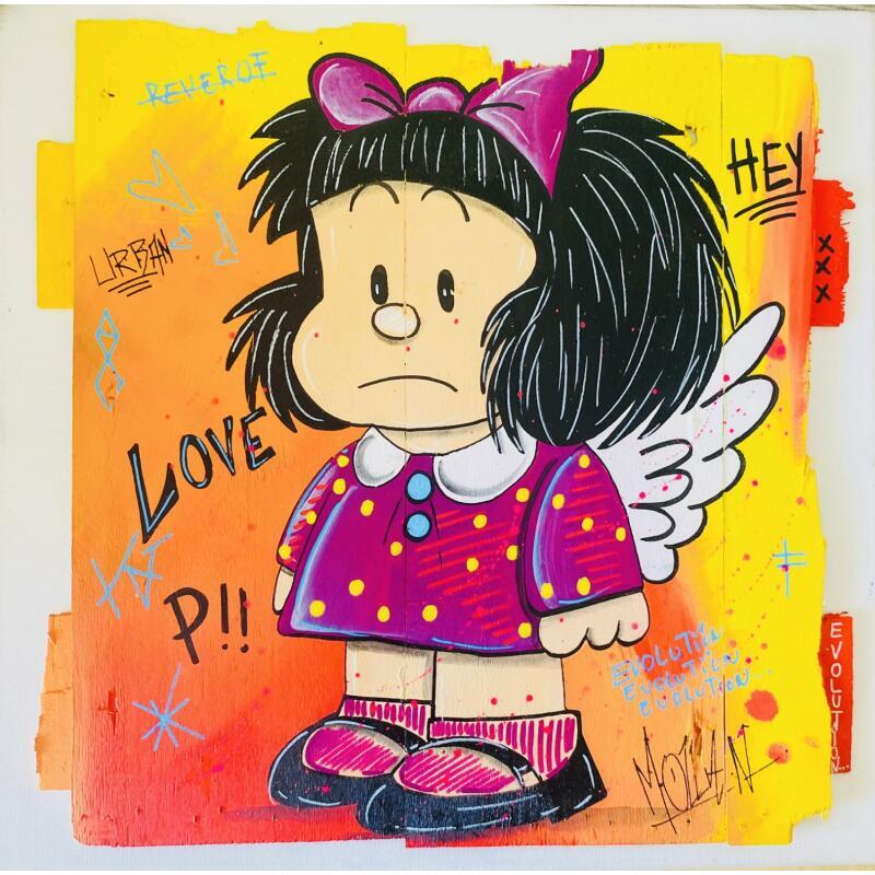 Painting Angel by Molla Nathalie  | Painting Pop-art Pop icons Acrylic Posca