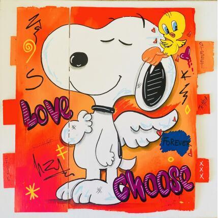 Peinture Je t'aime par Molla Nathalie  | Tableau Pop-art Acrylique, Posca Icones Pop