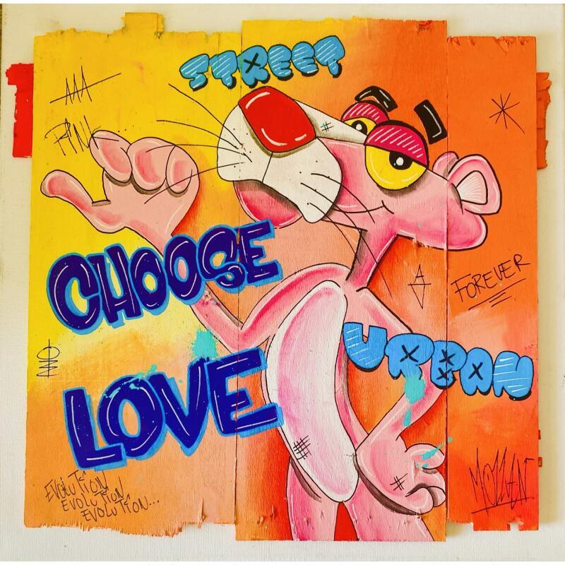 Gemälde Pink von Molla Nathalie  | Gemälde Pop-Art Pop-Ikonen Acryl Posca