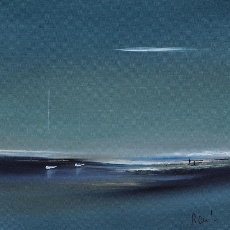 Painting Emotions marines 78 by Roussel Marie-Ange et Fanny | Painting Figurative Marine Minimalist Oil