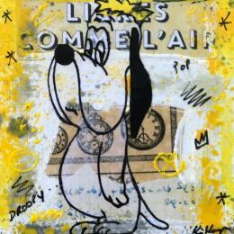 Painting Droopy by Kikayou | Painting Pop-art Acrylic, Gluing, Graffiti Pop icons
