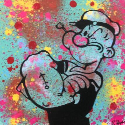 Peinture Popeye par Kikayou | Tableau Pop-art Acrylique, Collage, Graffiti Icones Pop