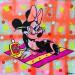 Painting Minnie by Kikayou | Painting Pop-art Pop icons Graffiti Acrylic Gluing