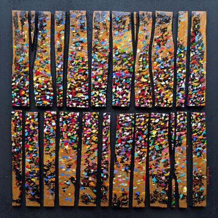 Peinture Bc24 touche multi or par Langeron Luc | Tableau Matiérisme Acrylique, Bois, Résine