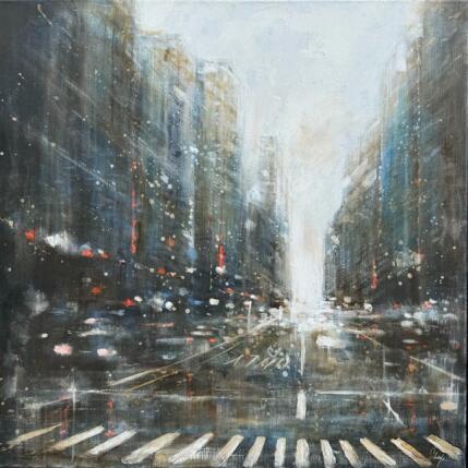 Peinture Blue City par Solveiga | Tableau Acrylique