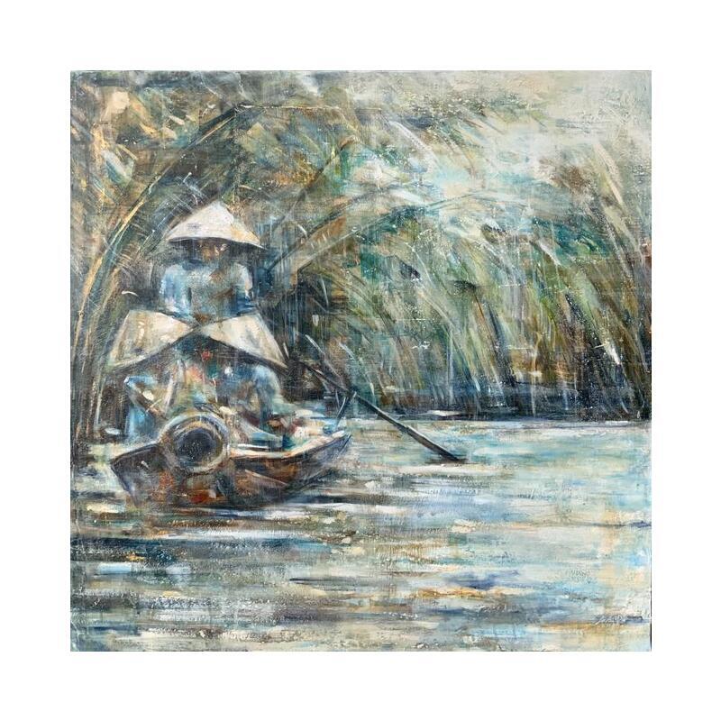 Gemälde Morning Lights von Solveiga | Gemälde Acryl