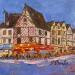 Painting Le Bourges nocturne  by Dontu Patricia | Painting Figurative Oil
