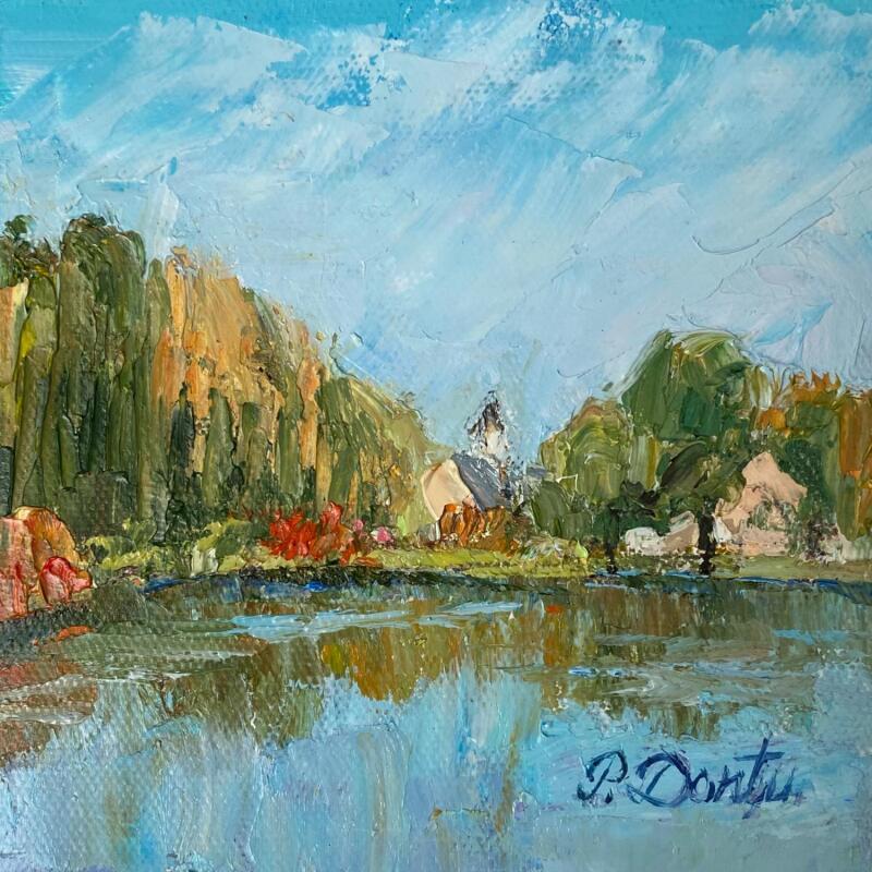 Gemälde Les marais de Bourges von Dontu Patricia | Gemälde Figurativ Öl