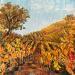 Peinture Les vignes en automne  par Dontu Patricia | Tableau Figuratif Huile
