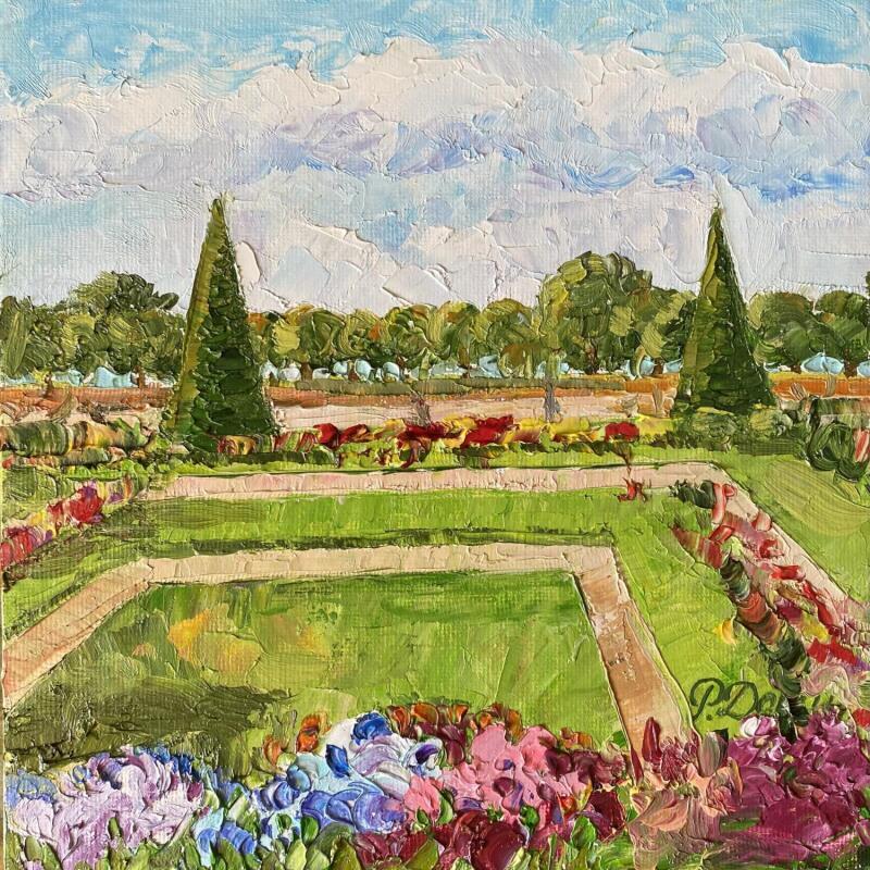 Peinture Le jardin vert au printemps  par Dontu Patricia | Tableau Figuratif Huile