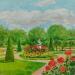 Painting Le jardins vert en été  by Dontu Patricia | Painting Figurative Oil