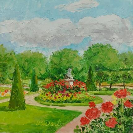 Peinture Le jardins vert en été  par Dontu Patricia | Tableau Figuratif Huile