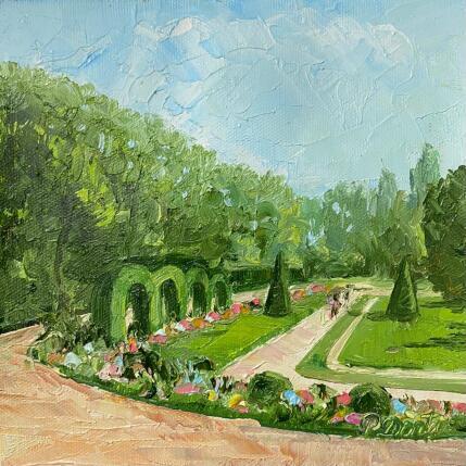 Peinture Le jardin de Près Fichaux à Bourges  par Dontu Patricia | Tableau Figuratif Huile