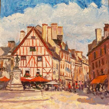 Peinture L'ambiance du centre ville.  par Dontu Patricia | Tableau Figuratif Huile