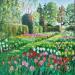 Peinture Les tulipes dans le parc.  par Dontu Patricia | Tableau Figuratif Huile