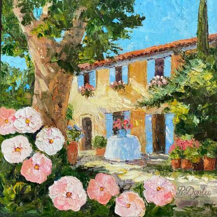 Peinture La maison à la campagne  par Dontu Patricia | Tableau Figuratif Huile