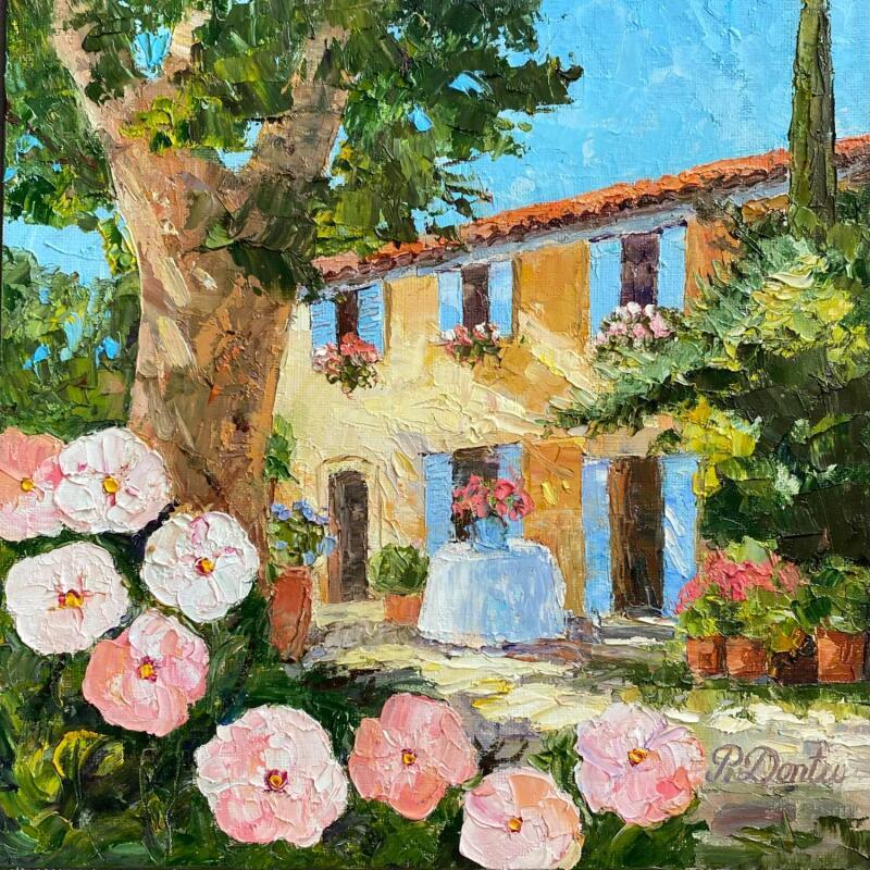 Peinture La maison à la campagne par Dontu Patricia | Tableau Figuratif Huile