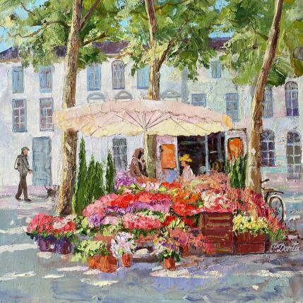 Peinture La fleuriste de Bourges  par Dontu Patricia | Tableau Figuratif Huile