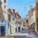 Painting La rue piéton du centre ville by Dontu Patricia | Painting Figurative Oil