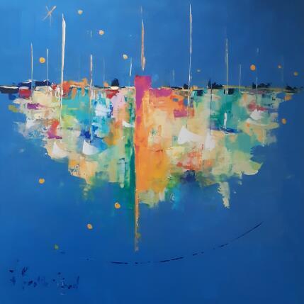 Painting Au premieres lueurs du soir by Bastide d´Izard Armelle | Painting Abstract