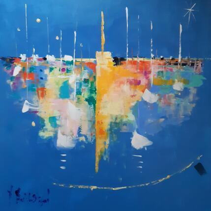 Painting A l heure où pâlissent les étoiles by Bastide d´Izard Armelle | Painting Abstract