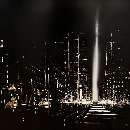 Peinture We Own the Night par Rey Julien | Tableau Figuratif Feuille d'or