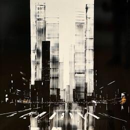 Painting Jungle by Rey Julien | Painting Figurative Gold leaf