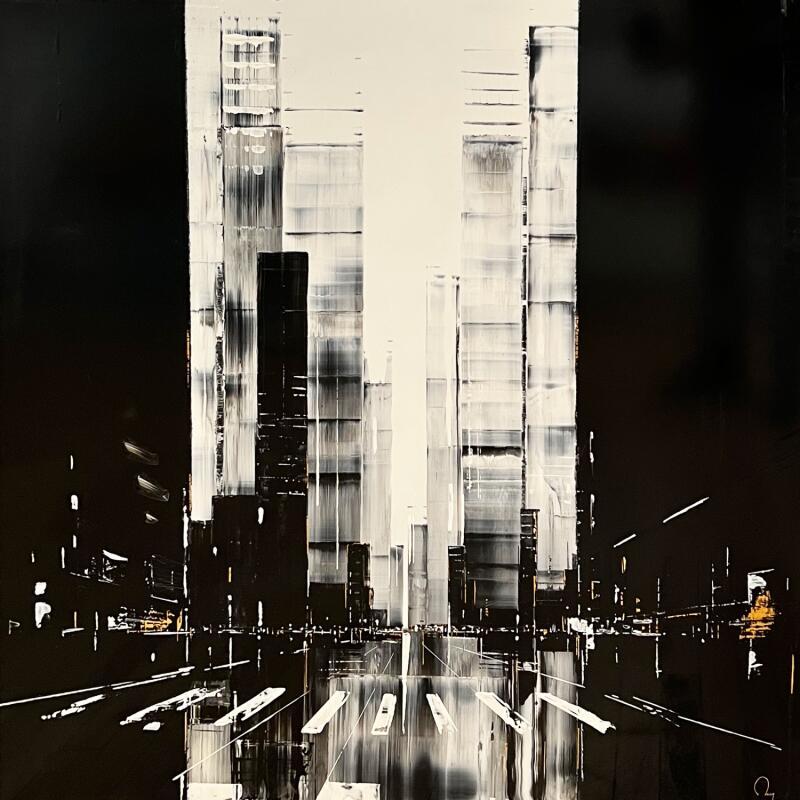 Painting Jungle by Rey Julien | Painting Figurative Gold leaf