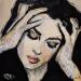 Peinture Monica Bellucci par G.C.Popartist | Tableau Pop-art Cinéma Mode Icones Pop Huile Collage