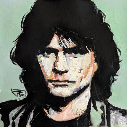 Painting Daniel Balavoine  by G.C.Popartist | Painting Pop-art Acrylic, Gluing, Graffiti Pop icons