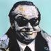 Peinture Jack Nicholson par G.C.Popartist | Tableau Pop-art Portraits Cinéma Icones Pop Huile Collage