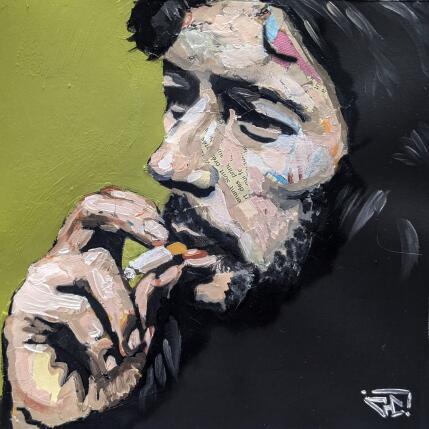 Peinture Eric Clapton par G.C.Popartist | Tableau Pop-art Acrylique, Collage, Graffiti Icones Pop