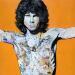 Peinture Jim Morrison The Doors par G.C.Popartist | Tableau Pop-art Portraits Musique Icones Pop Huile Collage