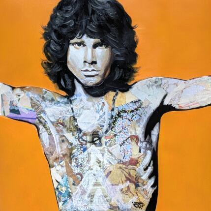 Peinture Jim Morrison The Doors par G.C.Popartist | Tableau Pop-art Collage, Huile Icones Pop, Musique, Portraits